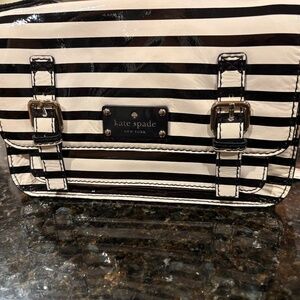 Black & White Striped Kate Spade crossbody